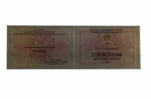 Диплом доктора наук с 2006 по 2014 годы образец 1